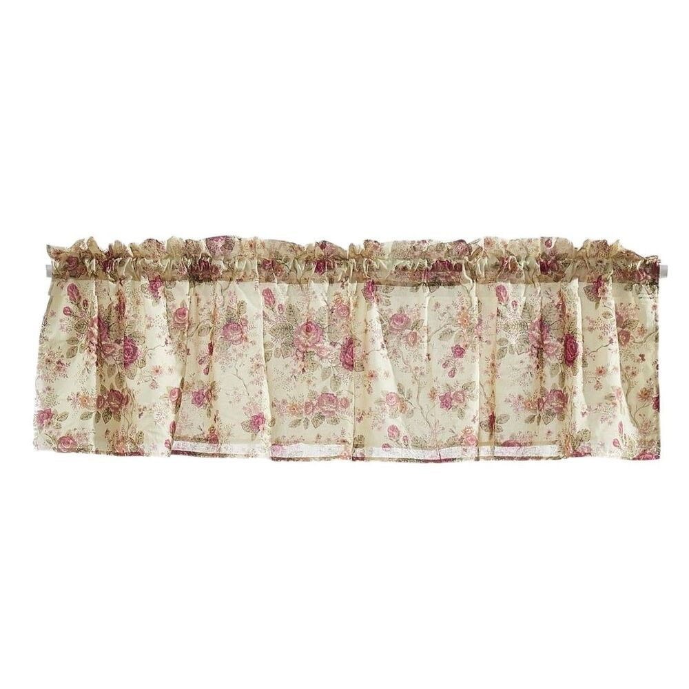 Greenland Home Antique Rose Valance Ecru 21x84